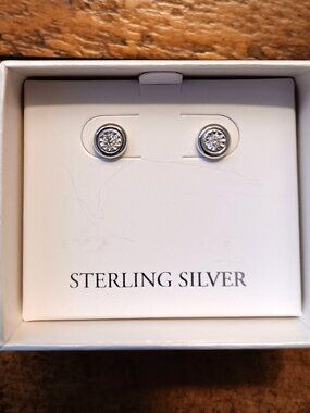 New Belk & Co. Diamond Stud Earrings in Sterling Silver